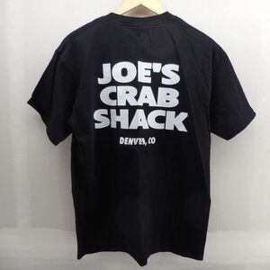 Joes Crab Shack Denver T Shirt Adult Large Black Short Sleeve BITE ME, Vintage